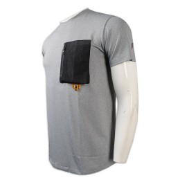 T1034   Design men's round neck T-shirt chest design zipper bag net gray embroidery logo nice t-shirt t-shirt factory T1034   Design men's round neck T-shirt chest design zipper bag net gray embroidery logo nice t-shirt t-shirt factory